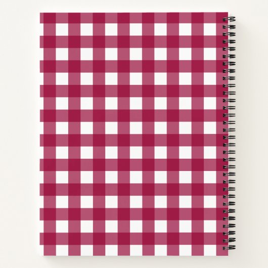 Vichy Rouge Cerise ノートブック (裏面)