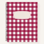 Vichy Rouge Cerise ノートブック (正面)