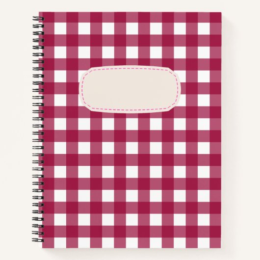 Vichy Rouge Cerise ノートブック (正面)