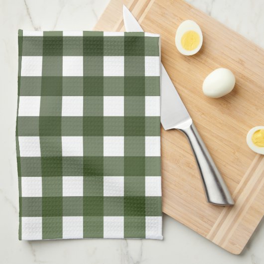Vichy Vert d'Alsace キッチンタオル (四つ折り)
