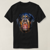 Vicious Rottweiler Dog Barking  Tシャツ (デザイン正面)