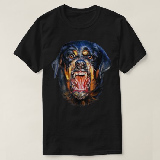 Vicious Rottweiler Dog Barking  Tシャツ (デザイン正面)
