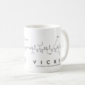 Vickieペプチド名mag コーヒーマグカップ (正面右)
