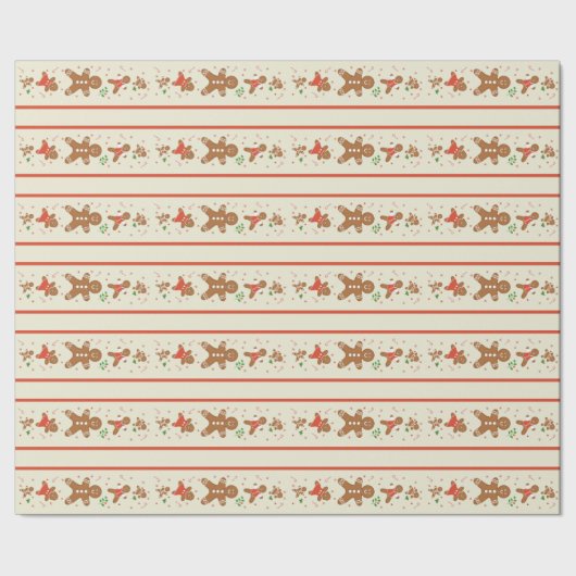 Vickie’s Gingerbread Parade-Cream ラッピングペーパー (シーム)