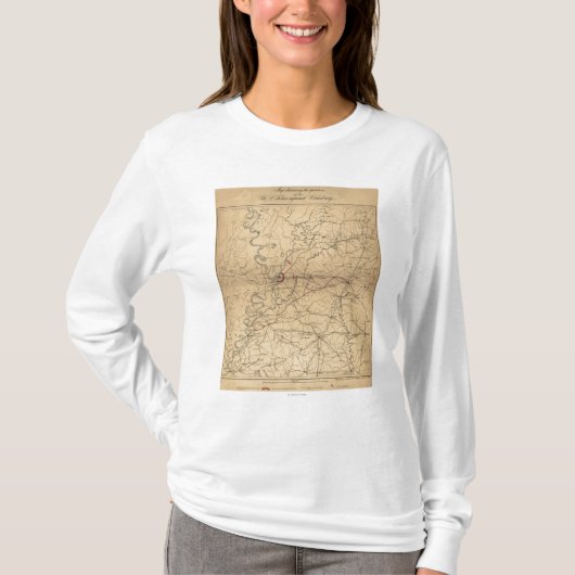 Vicksburg -内戦のパノラマ式の地図2の包囲 tシャツ (正面)