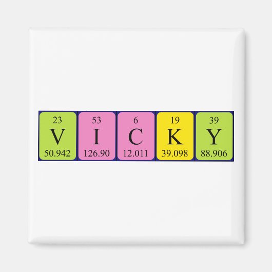 Vicky周期表名磁石 マグネット (正面)