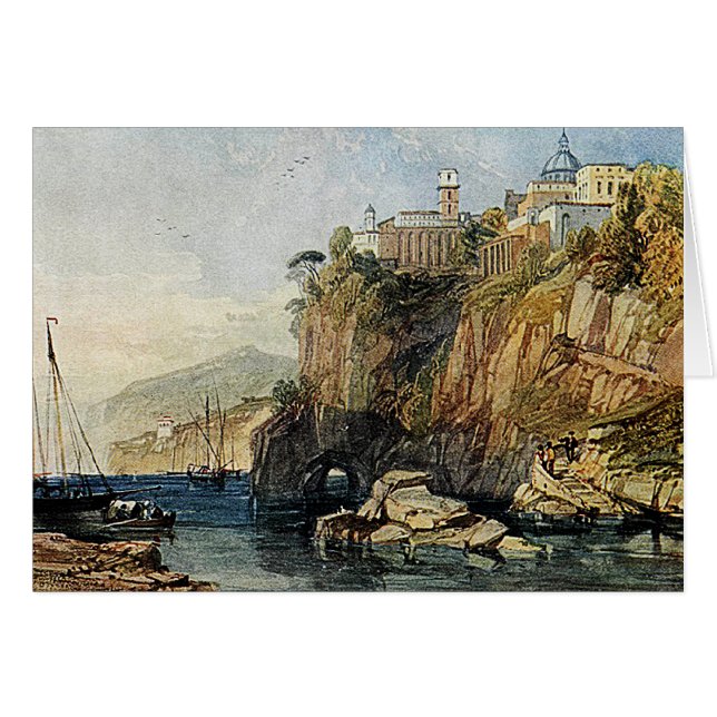 Vico, Bay of Naples – 水彩絵画カード (正面横)