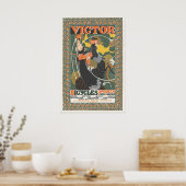Victor Bicycles Vintage Advertising Poster Fine ポスター (キッチン)