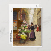 Victor Gilbertによるパリのフラワーセラー ポストカード (正面/裏面)