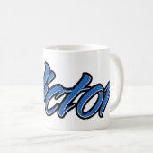 Victor Vorname Name blue Tasse Kaffeetasse コーヒーマグカップ (正面右)