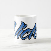 Victor Vorname Name blue Tasse Kaffeetasse コーヒーマグカップ (中央)