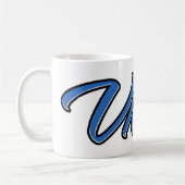Victor Vorname Name blue Tasse Kaffeetasse コーヒーマグカップ (左)
