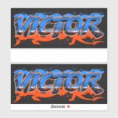 Victor Vorname Name Graffiti Aufkleber Sticker シール (シート)