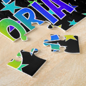 「VICTORIA」名、おもしろい「ハッピーバースデー」 ジグソーパズル (側面)