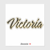 Victoria black gold Lettering Aufkleber Sticker シール (シート)