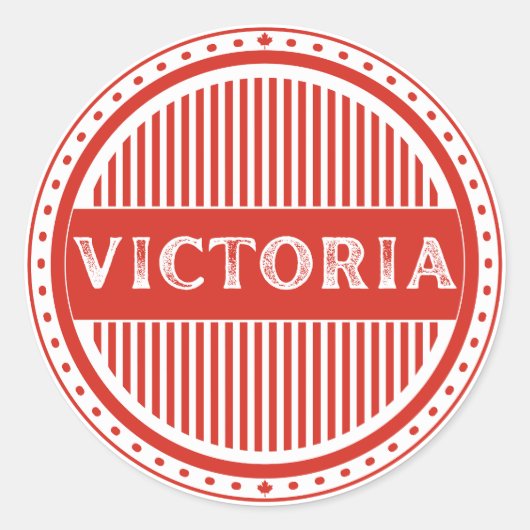Victoria City Pride Emblem – Canadian Identity ラウンドシール (正面)