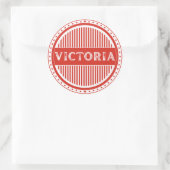 Victoria City Pride Emblem – Canadian Identity ラウンドシール (バッグ)