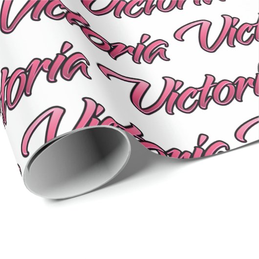 Victoria fade pink personalisiertes Geschenkpapier ラッピングペーパー (ロールコーナー)