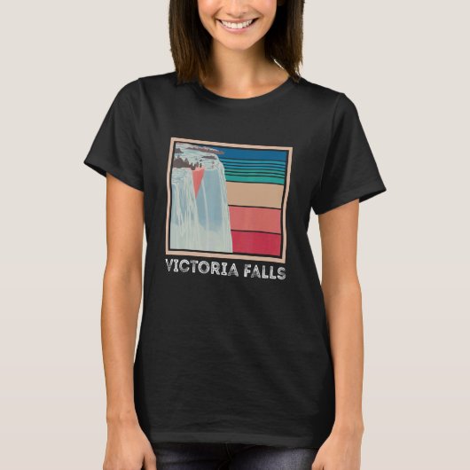 Victoria Falls Zambia Waterfall Souvenir Africa Zi Tシャツ (正面)
