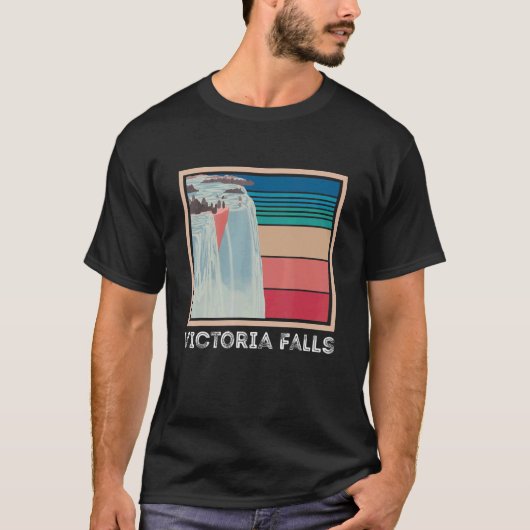 Victoria Falls Zambia Waterfall Souvenir Africa Zi Tシャツ (正面)