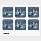 Victoria Harbor Hong Kong China スクエアシール (シート)