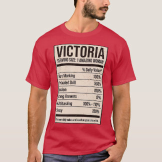 Victoria Nutrition Facts Nameニックネーム別名タイトル Tシャツ