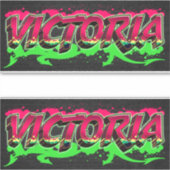 Victoria Vorname Name Graffiti Aufkleber Sticker シール (正面)