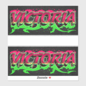 Victoria Vorname Name Graffiti Aufkleber Sticker シール (シート)