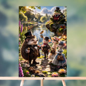 Victoria Woodland animals tea party secret garden アクリルサイン (ニュートラル)