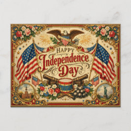 Victorian Americana Independence Day シーズンポストカード