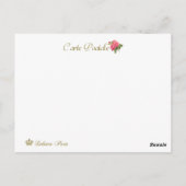 Victorian Angel Pink Rose Frame Postcard ポストカード (裏面)