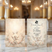 Victorian Angelic Cherub & Ethereal Doves Wedding 招待状