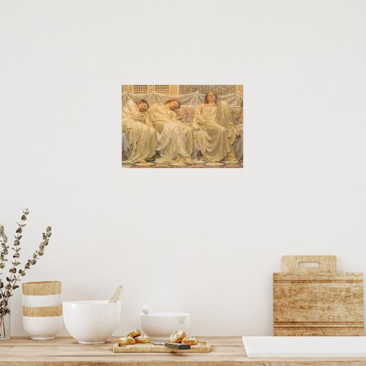 Victorian Art, Dreamers by Albert Joseph Moore ポスター (キッチン)