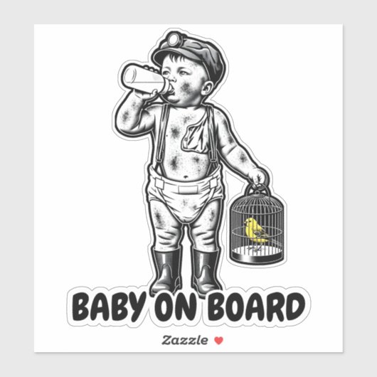 Victorian Baby Coal Miner funny sticker シール (シート)