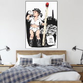 Victorian Baby Girl Matchstick Maker キャンバスプリント (インサイチュ (寝室))