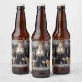 Victorian Bar Girl at Folies Bergere in France ビールラベル (ボトル)