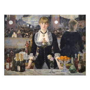 Victorian Bar Girl at Folies Bergere in France フォトプリント