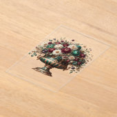 Victorian Bavaria Floral Vase アクリル招待状 (レイダウン)