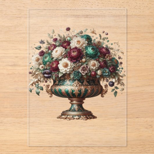 Victorian Bavaria Floral Vase アクリル招待状 (正面)