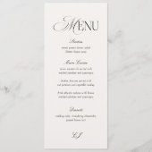 Victorian Black and Ivory Wedding Menu Card 招待状 (正面)