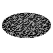 Victorian Black and White Damask Pattern カッティングボード (角)