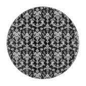 Victorian Black and White Damask Pattern カッティングボード (正面)