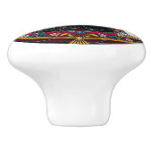 Victorian Black Cat Knob, pillow, mosaic, colorful セラミックノブ (側面)