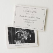 Victorian Black & Ivory Wedding Save the Date 招待状