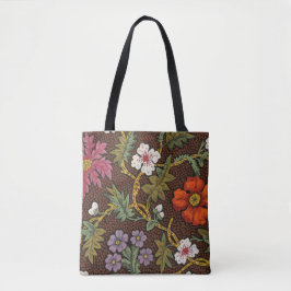 Victorian Botanical Drawing Floral Accessory Pouch トートバッグ