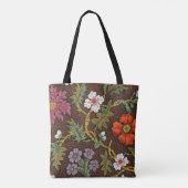 Victorian Botanical Drawing Floral Accessory Pouch トートバッグ (裏面)