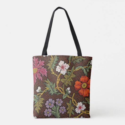 Victorian Botanical Drawing Floral Accessory Pouch トートバッグ (裏面)