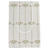 Victorian Botanical Traditional Stripes ミディアムペーパーバッグ (裏面)