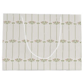 Victorian Botanical Traditional Stripes ラージペーパーバッグ (裏面)