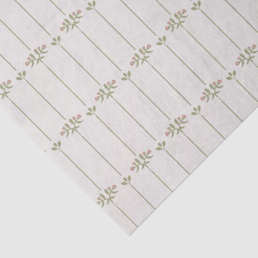 Victorian Botanical Traditional Stripes 薄葉紙 (詳細)